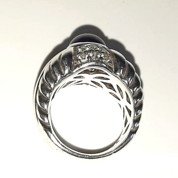 Judith Ripka .925 Sterling Silver Amethyst CZ Size 7 - Picture 6 of 8